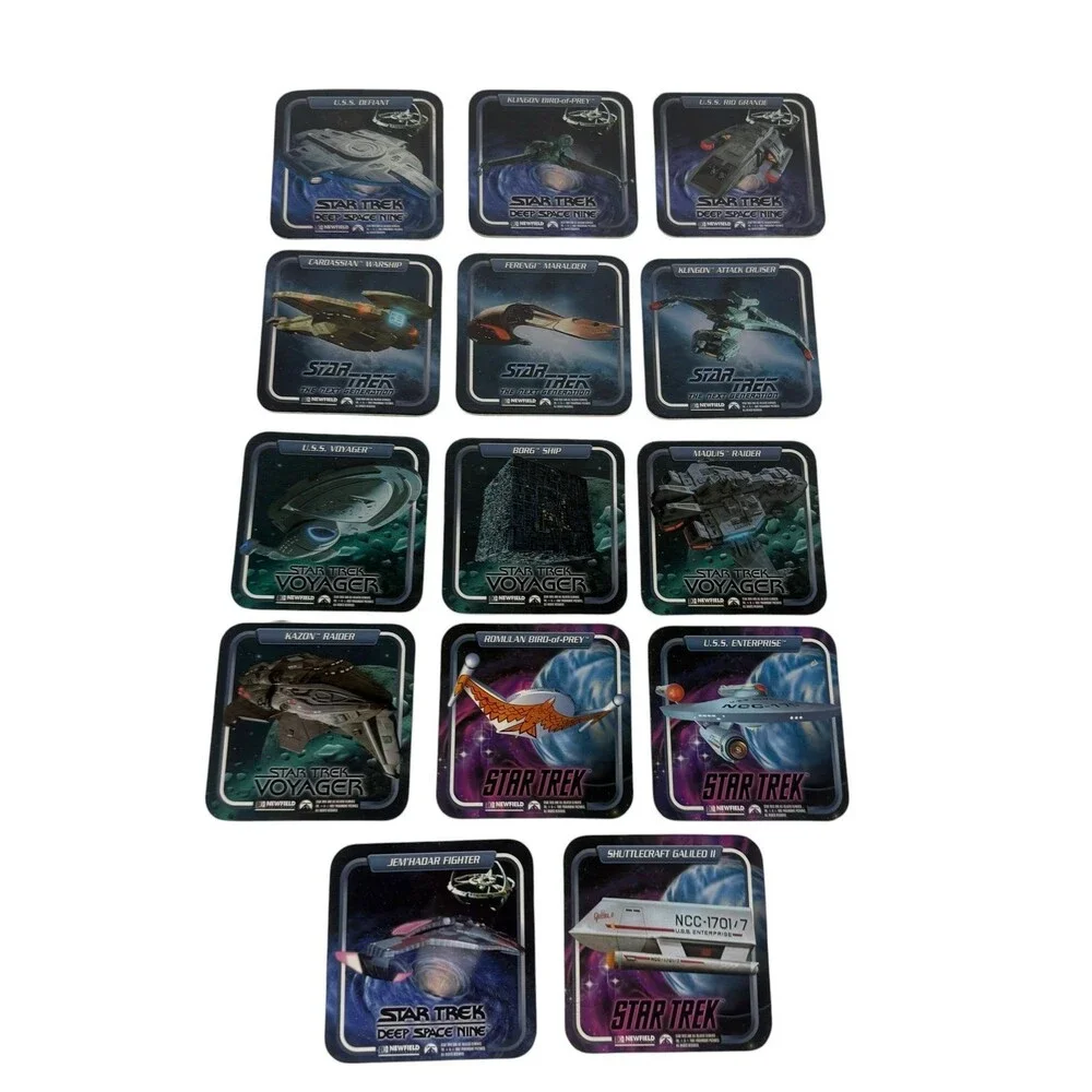 Star Trek Coasters 3 Star Trek, 4 DSN, 4 Voyager, 3 TNG 4x4in 14 Coasters Total